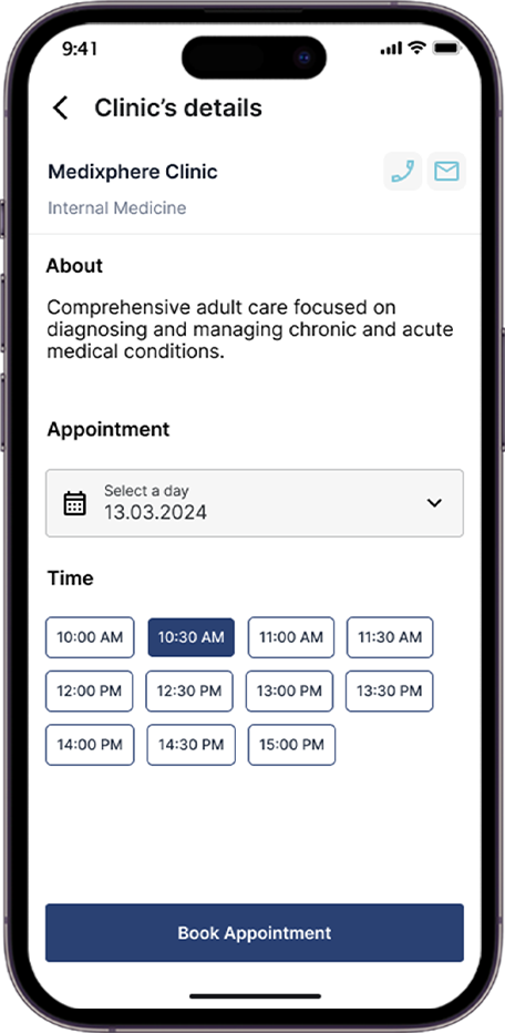 Digitale Terminvereinbarung - Screen 1
