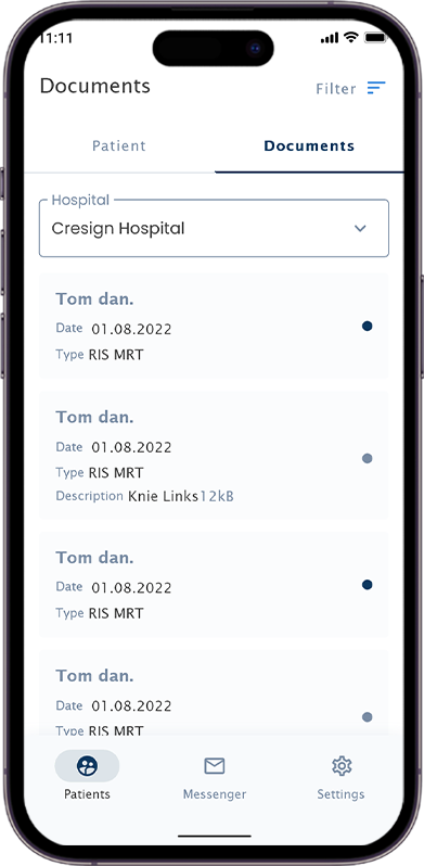 Strukturierter Dokumentenaustausch - Screen 1